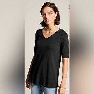 J. Jill Slub Elbow-Sleeve Tee‎ size S